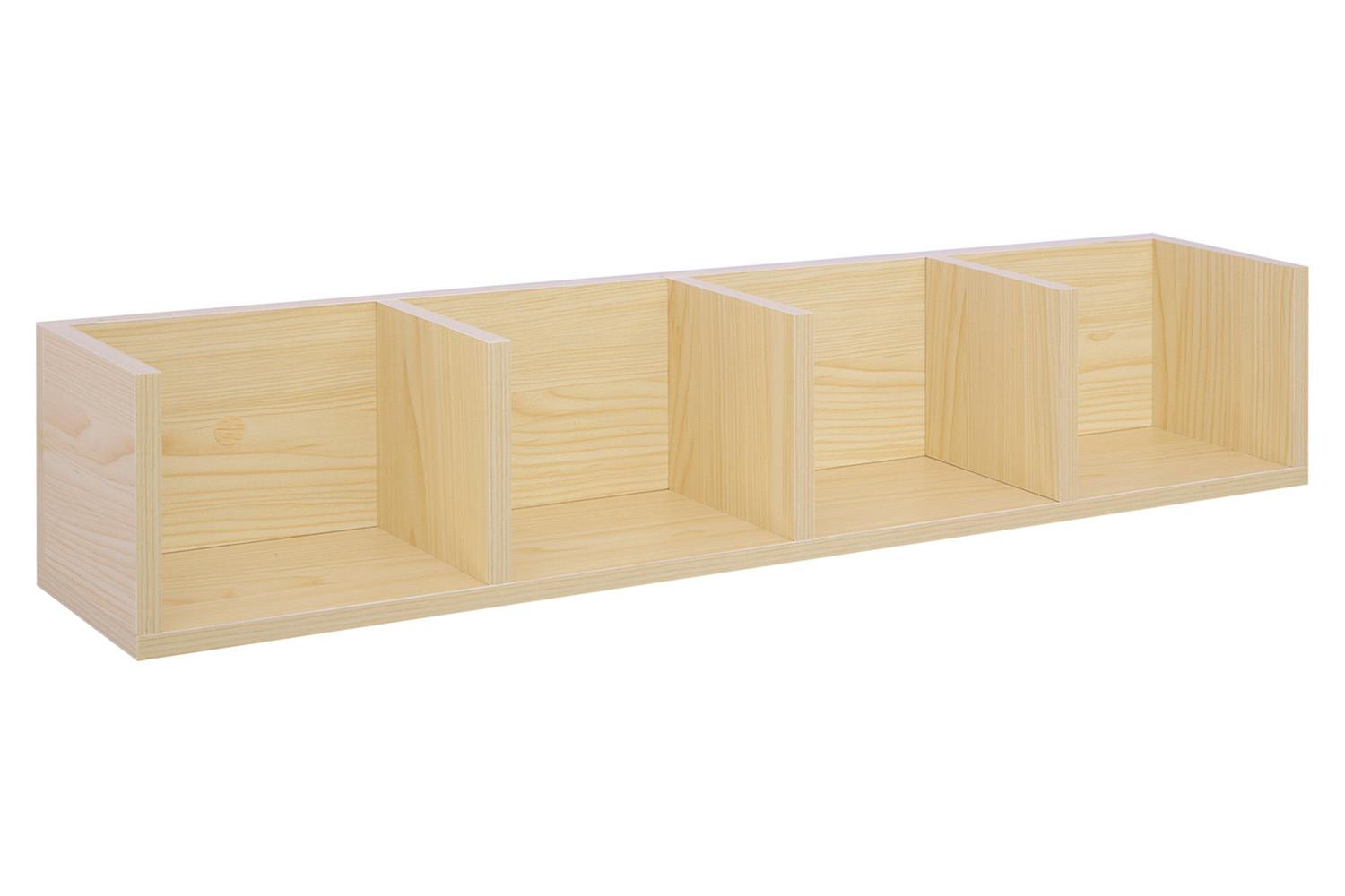 Homcom Multi-media Storage Wooden Shelf | Natural wood