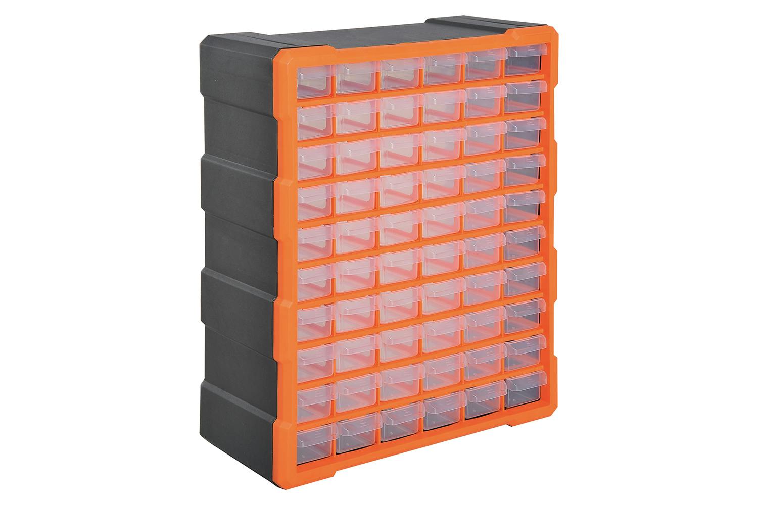 Durhand 60 Drawers Wall Mount Tools Storage Cabinet | Orange