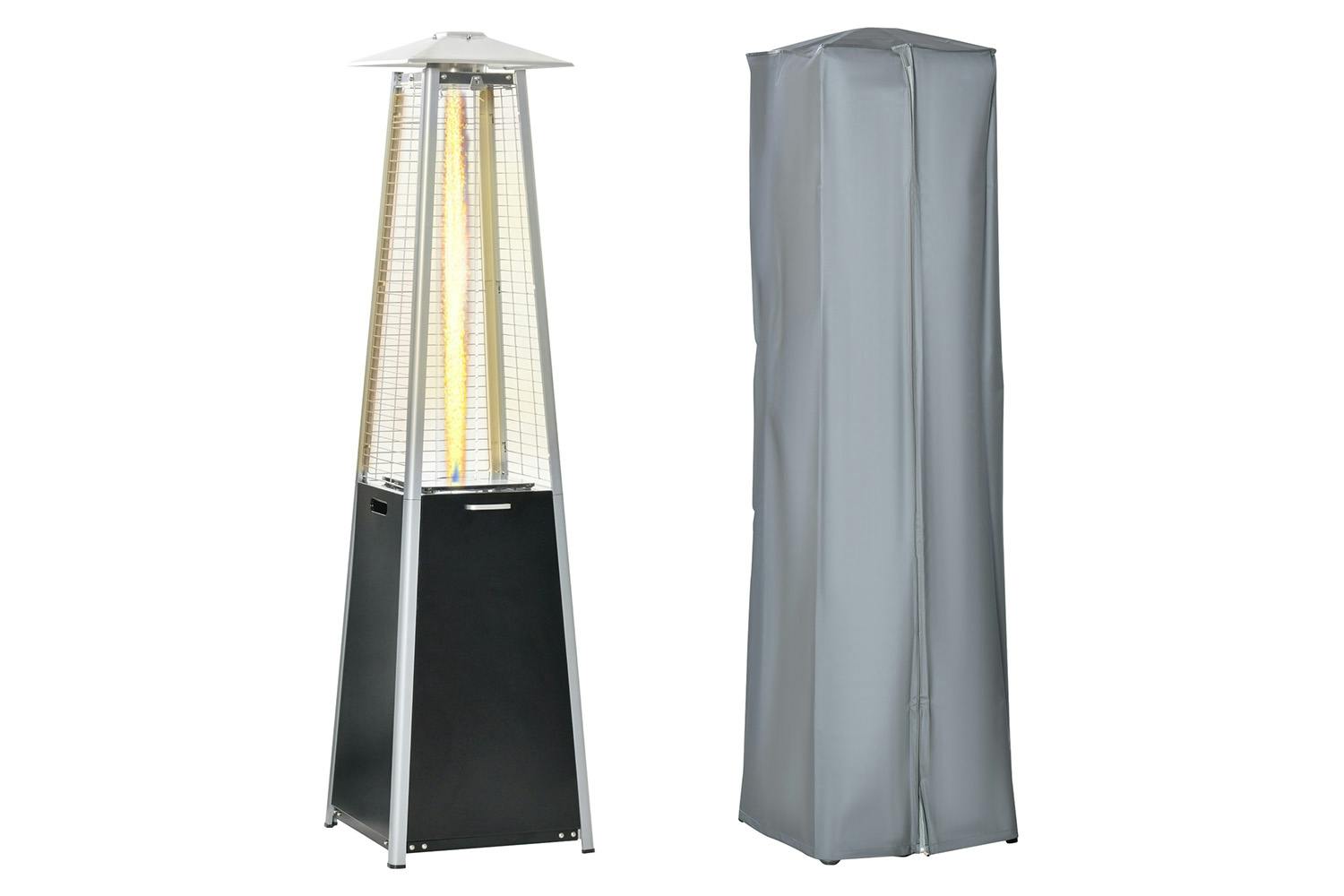 Outsunny Outdoor Freestanding Patio Heaters | Black