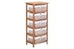 Homcom Wooden Frame Storage Unit Drawers | Natural