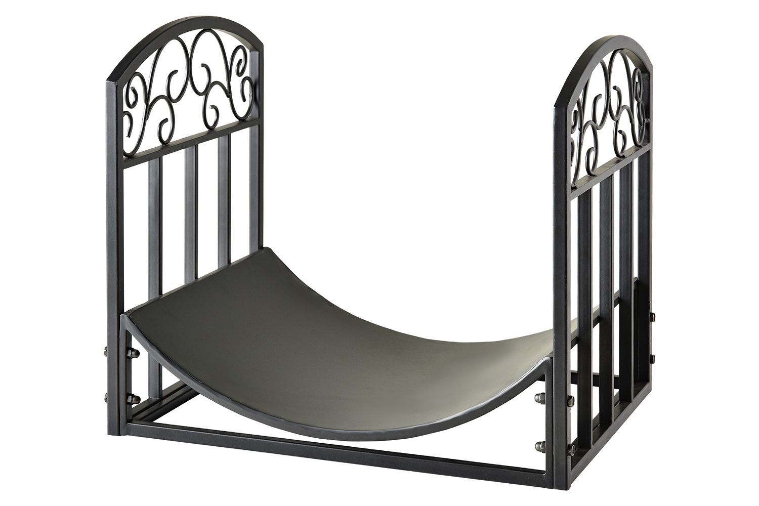 Outsunny Iron Arched Log Rack | Black