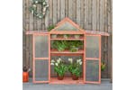 Outsunny Greenhouse Wooden Cold Frame | Orange