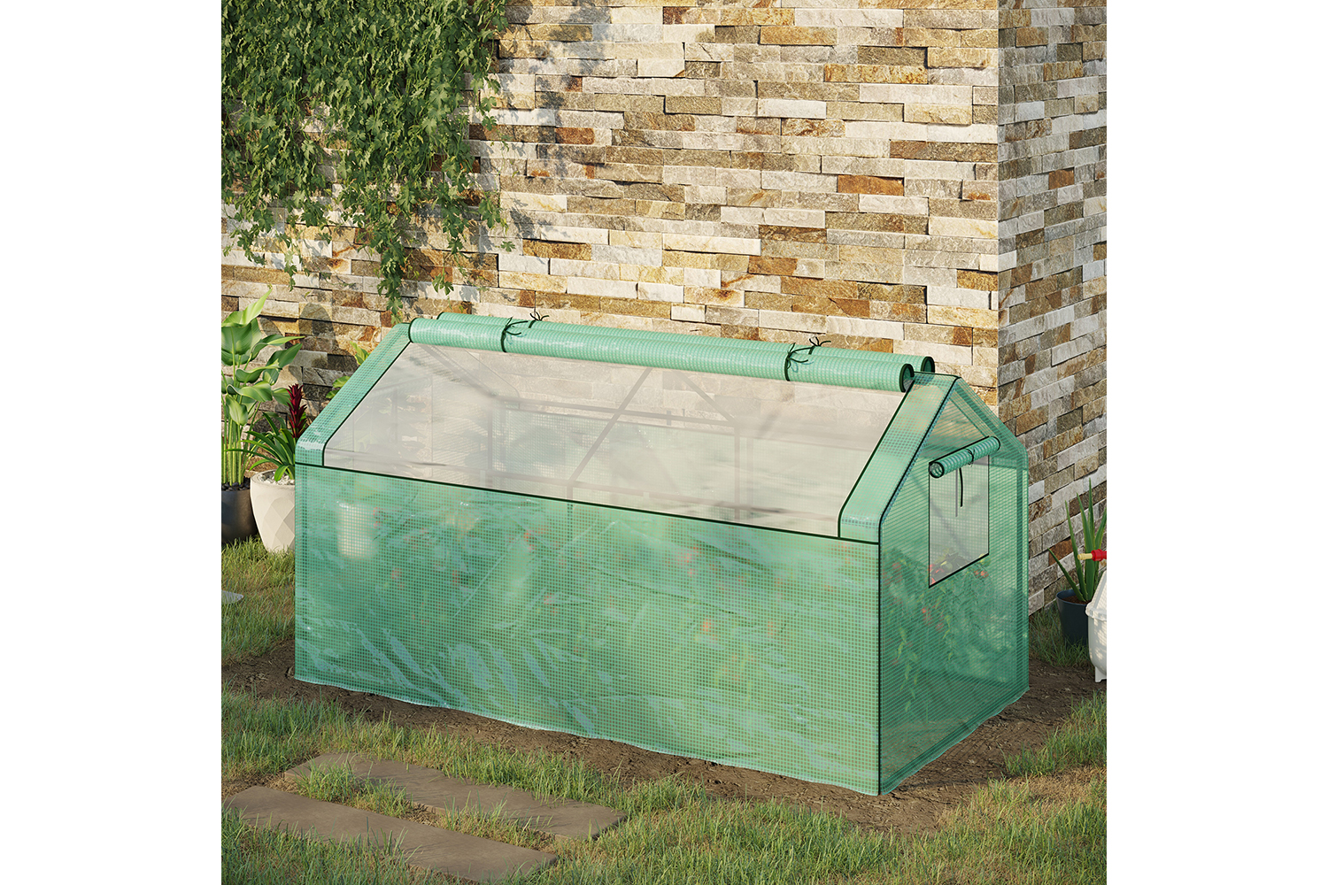 Outsunny Portable Mini Greenhouse | Green