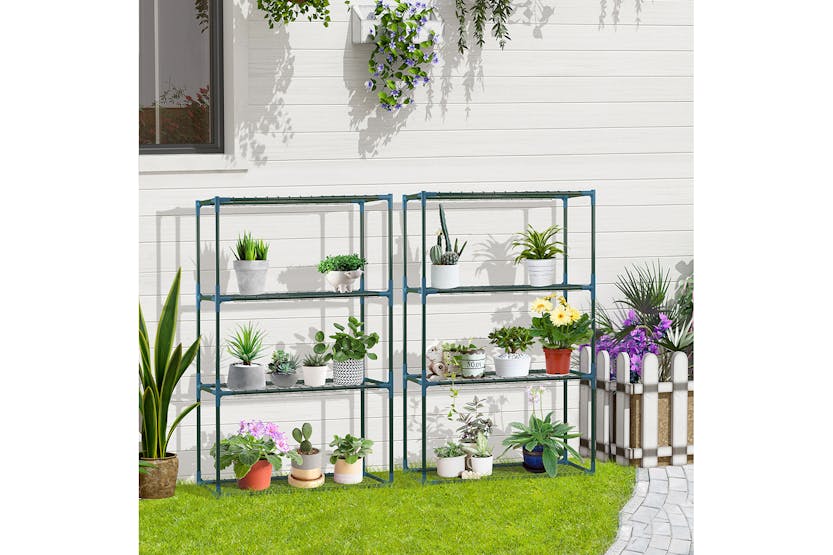 Outsunny Modern Plant Stand | Set of 2 | Green