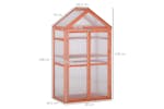 Outsunny Greenhouse Wooden Cold Frame | Orange