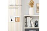 Homcom 3 Tier Bookcase With Doors | White