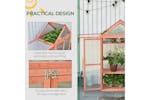 Outsunny Greenhouse Wooden Cold Frame | Orange