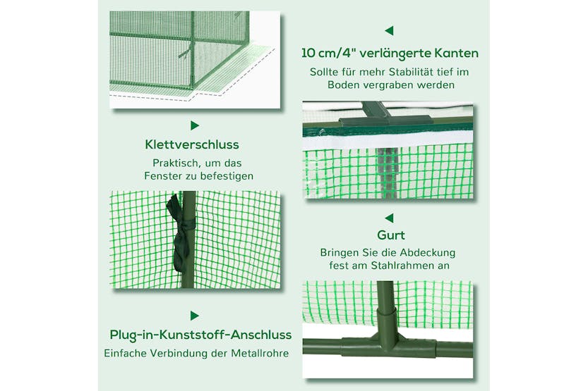 Outsunny Portable Mini Greenhouse | Green