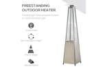 Outsunny Garden Deck Pyramid Patio Heater | Silver