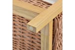 Homcom Wicker 3-Tier Storage Basket Shelf | Brown