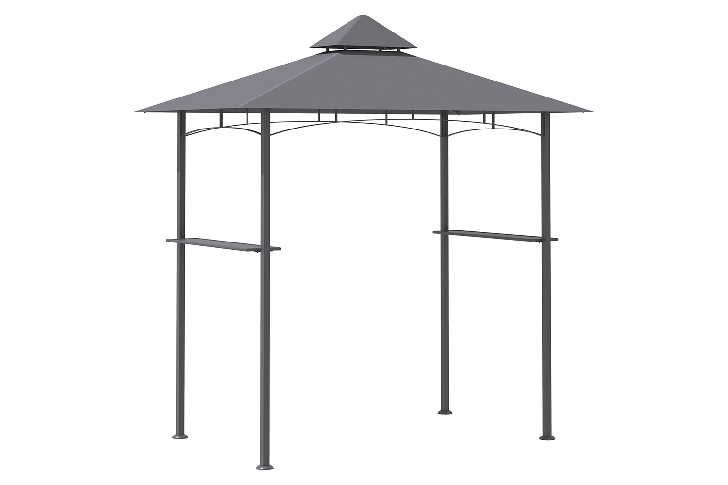 Outsunny Gazebo Grill Canopy Barbecue Tent | Grey/Black