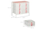 Homcom Chest of Drawers | Pink | 6 Drawer