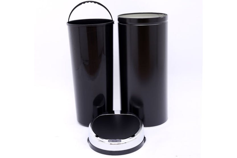 Homcom Stainless Steel Sensor Trash Can W/ Bucket | Black
