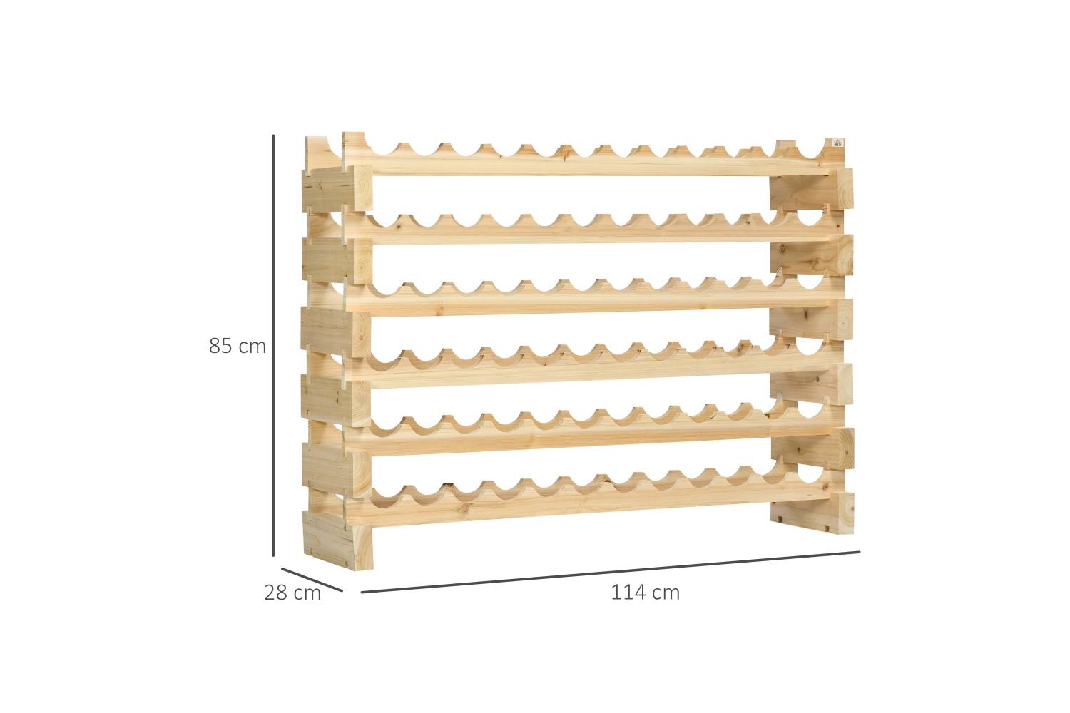 6 Tier Wooden Wine Rack Ireland