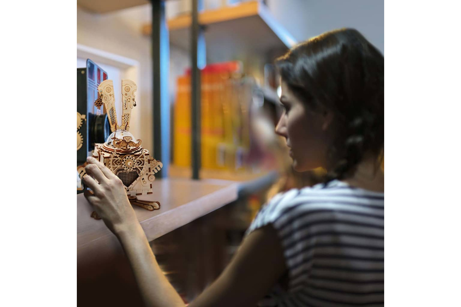 Robotime 432190 Diy Music Box Model Kit Steampunk Bunny