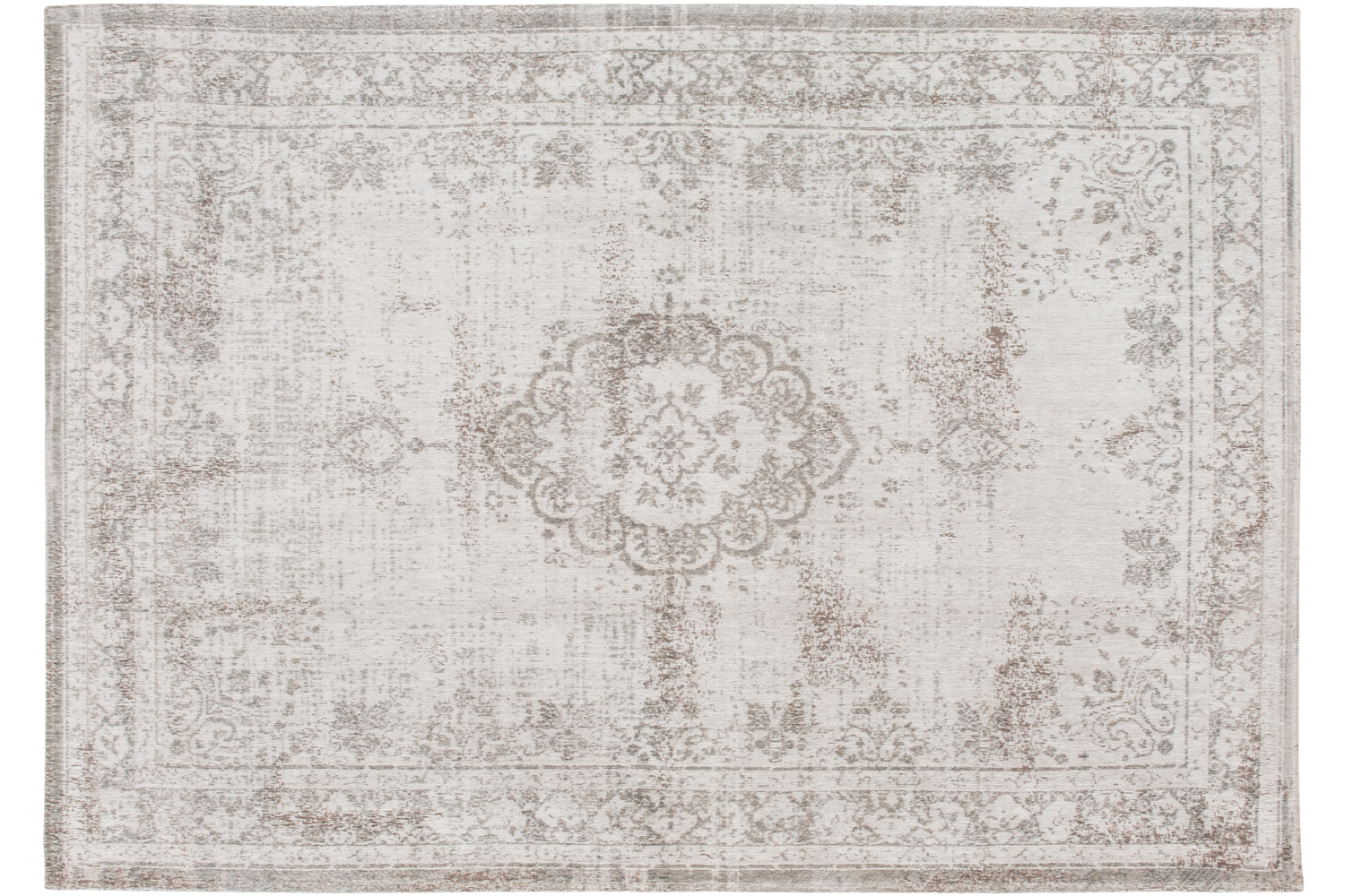 Louis De Poortere | Medallion Salt & Pepper | Indoor Eco Rug | Grey | 140 x 200 cm