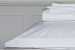 The Linen Room | 500tc Cotton Percale | Extra Deep Fitted Sheet | White | King