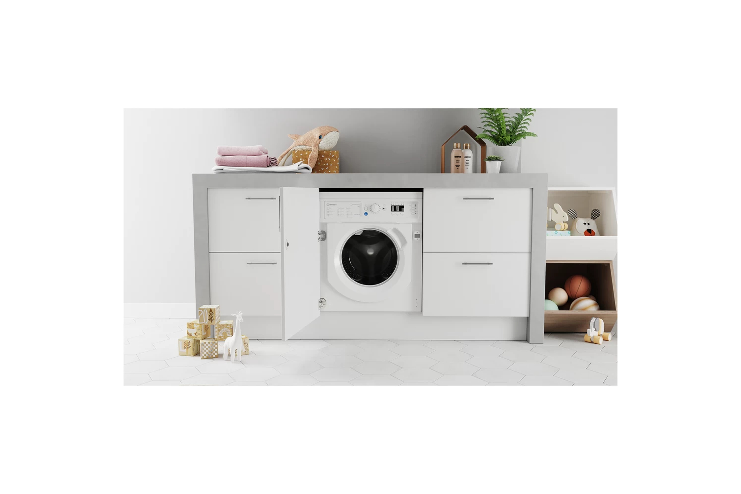 Indesit 9kg Built-in Washing Machine | BIWMIL91485UK