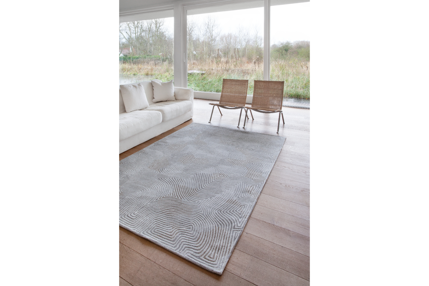 Louis De Poortere | Coral Indoor Eco Rug | Oyster White | 170 x 240 cm