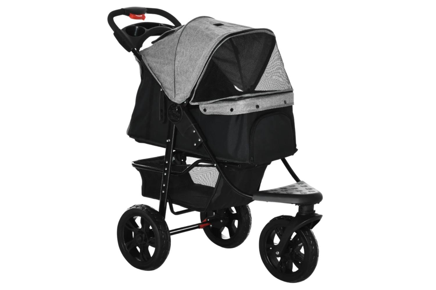 PawHut Folding Pet Stroller | Grey/Black