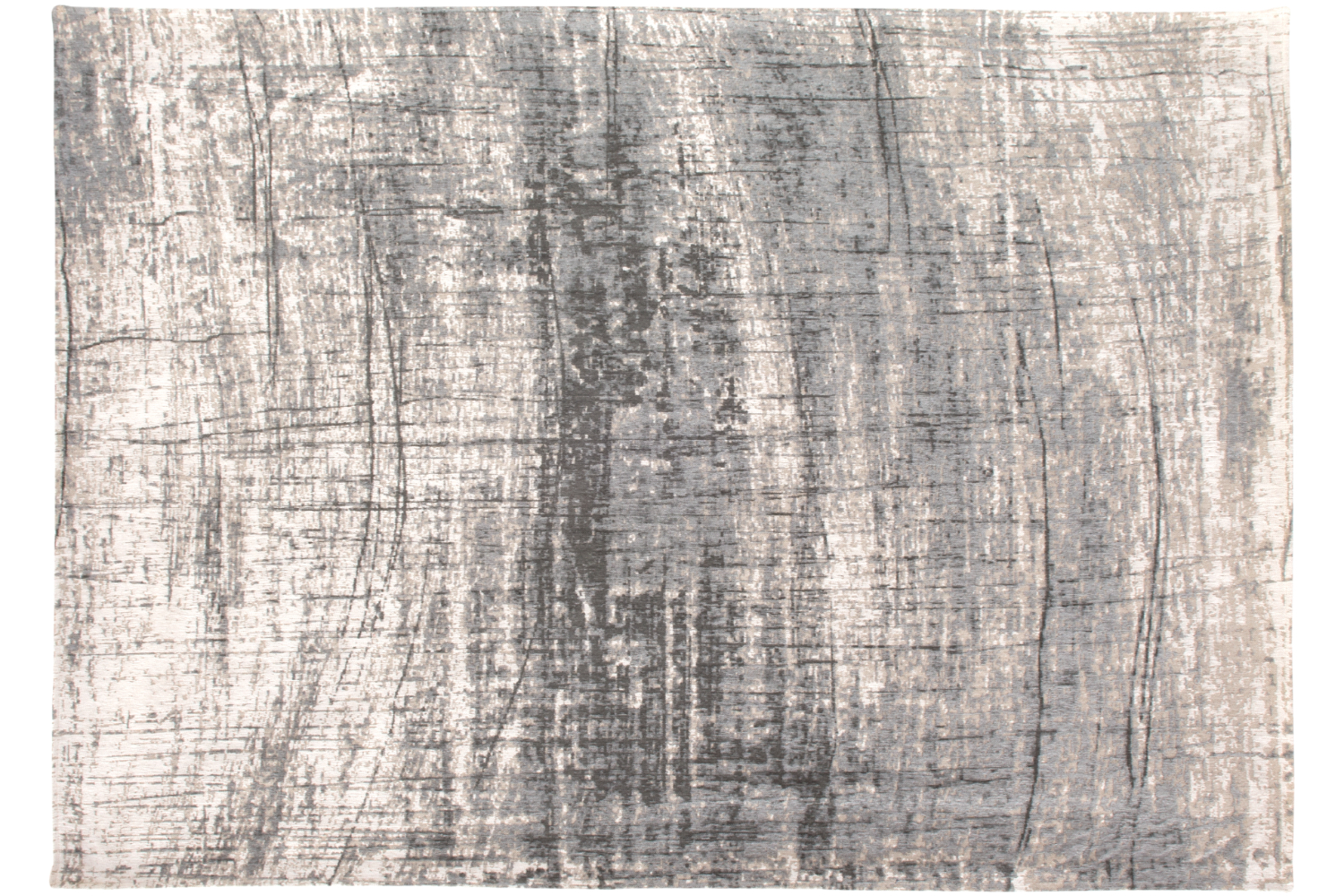 Louis De Poortere | Griff Jersey Stone Eco Indoor Rug | Grey/Black | 140 x 200 cm