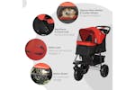 PawHut Oxford Cloth Pet Stroller | Red/Black