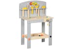 Homcom Tool Bench Toy with Storage Shelf Kids Workbench | 31 Pieces