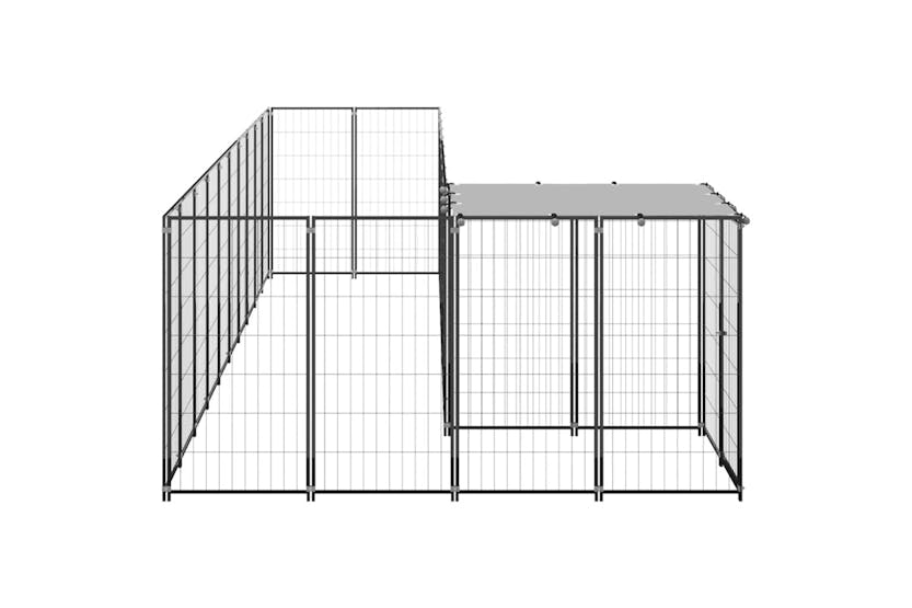 Vidaxl 3082237 Dog Kennel Black 7.26 M2 Steel