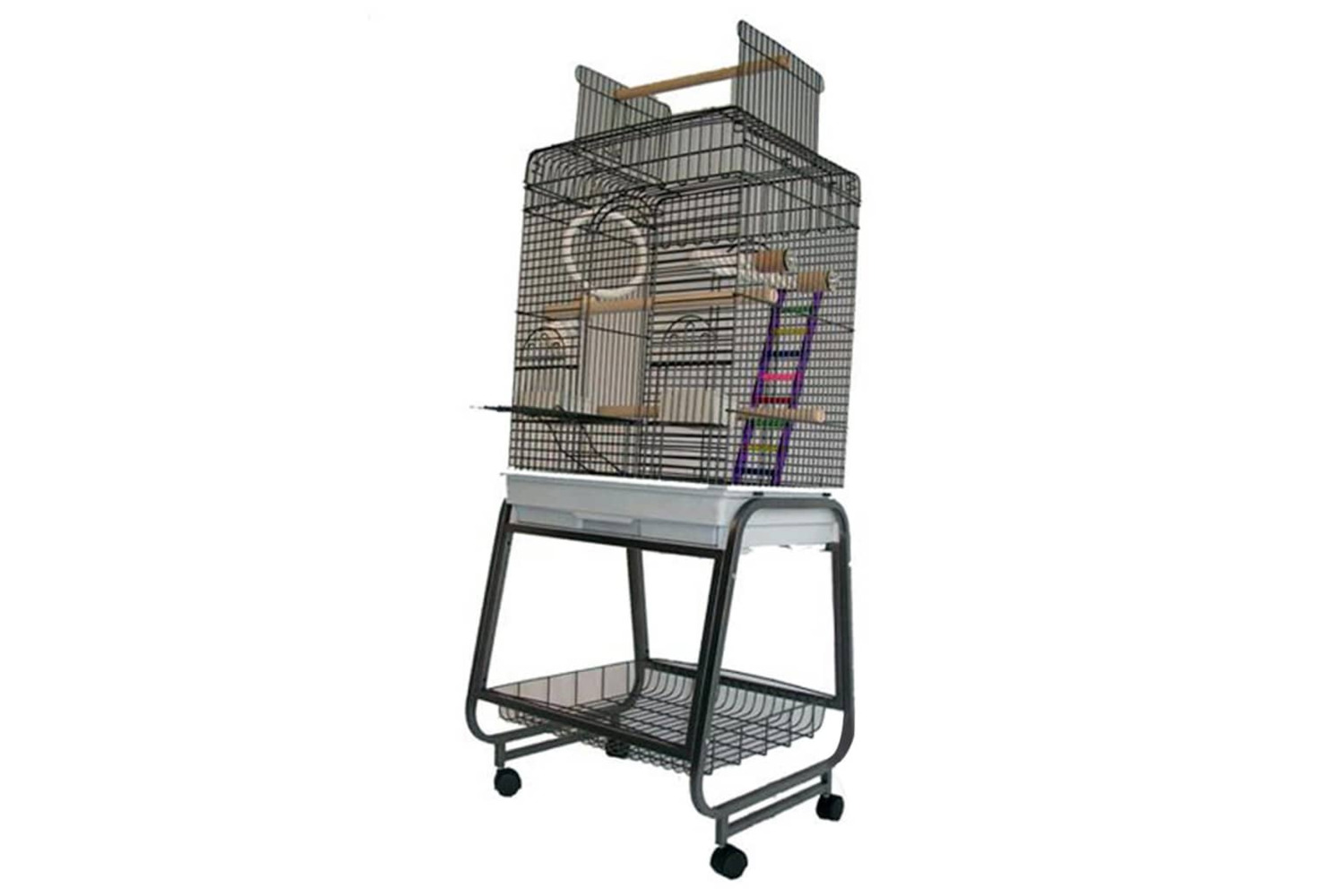 Strong 413754 Parrot Cage Villa Aurelia Silverstone Grey 56x43x154 Cm 93025