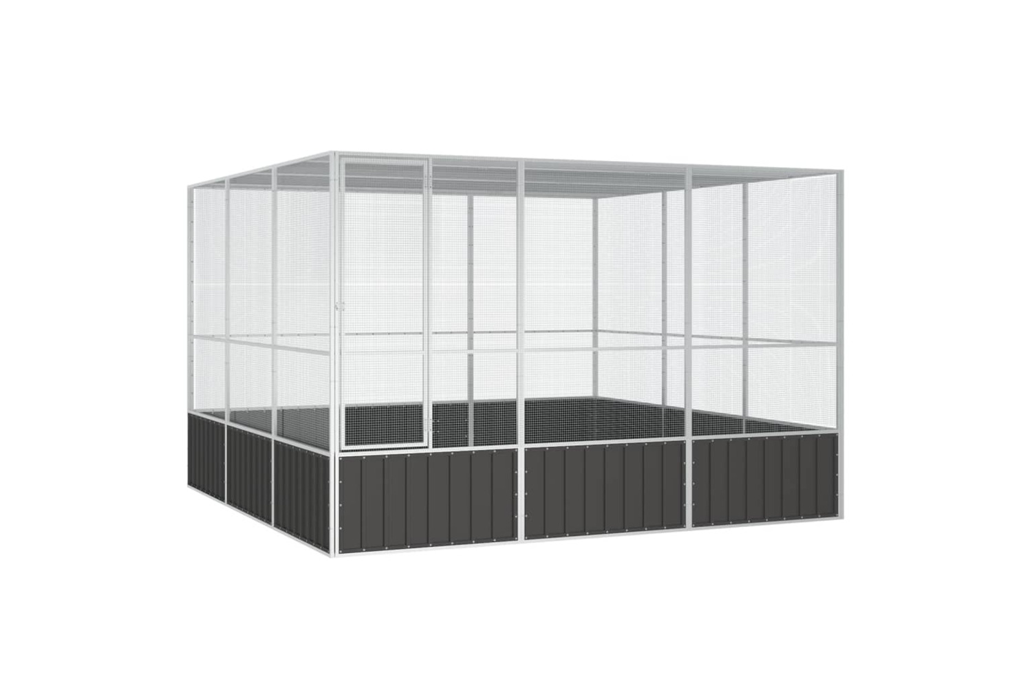 Vidaxl Bird Cage Anthracite 302.5x324.5x211.5 Cm Galvanised Steel