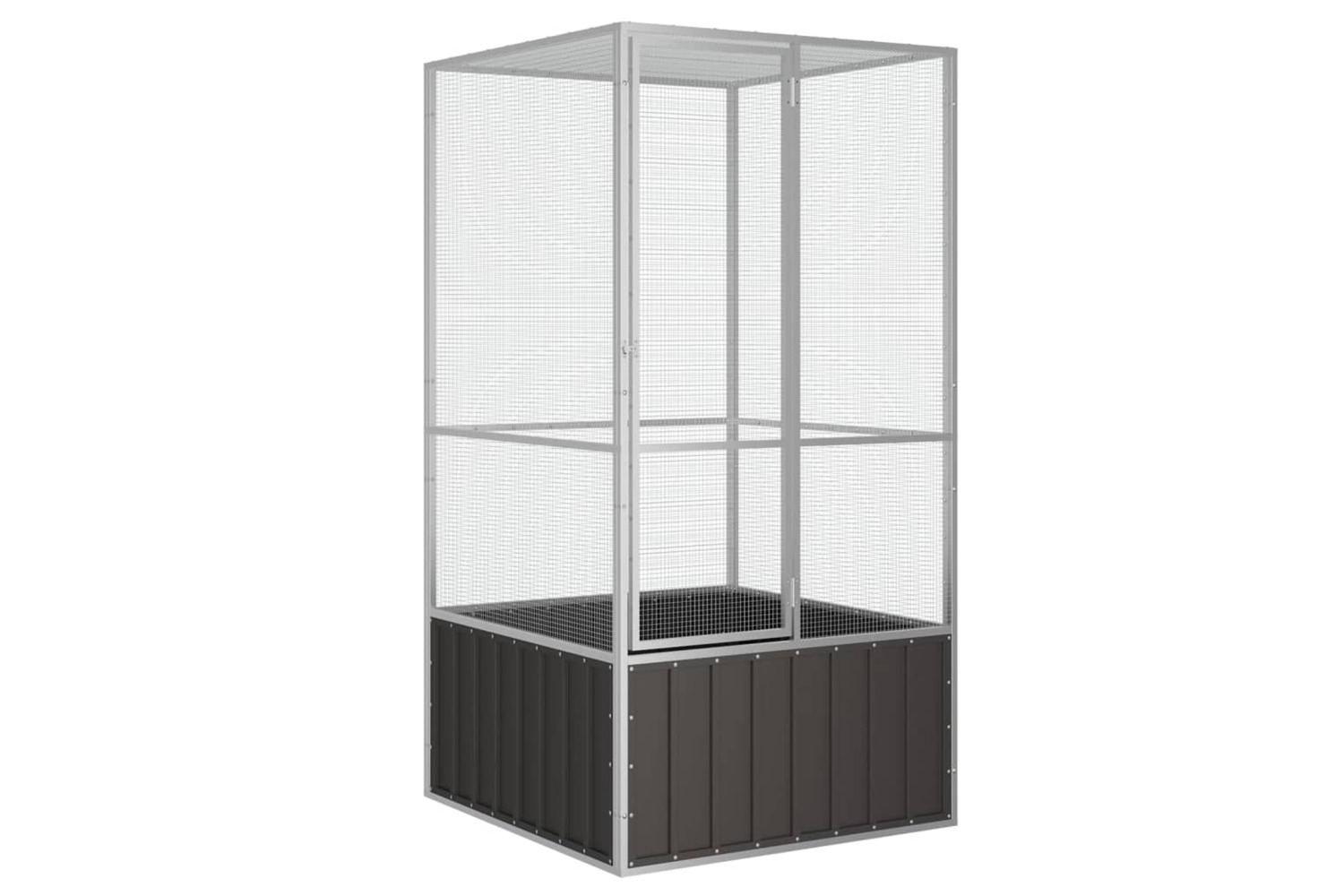 Vidaxl Bird Cage Anthracite 111x107x211.5 Cm Galvanised Steel