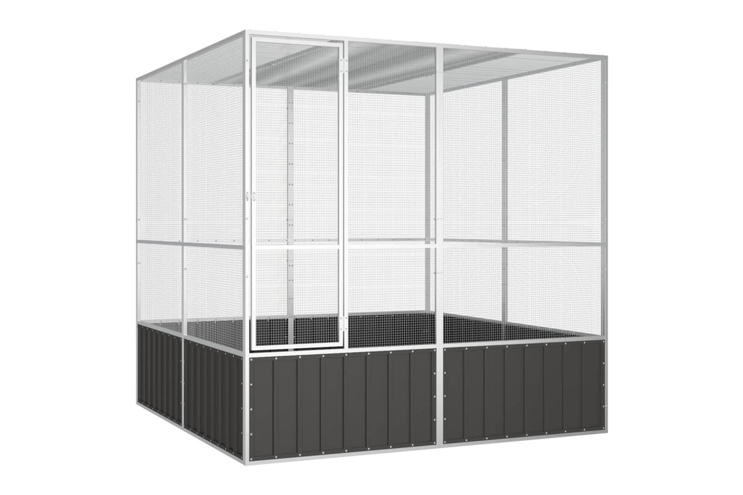 Vidaxl Bird Cage Anthracite 213.5x217.5x211.5 Cm Galvanised Steel