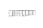 Vidaxl 3082266 Outdoor Dog Kennel Steel 19.36 M2