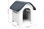 Vidaxl 152226 Dog House Grey 59x75x66 Cm Polypropylene