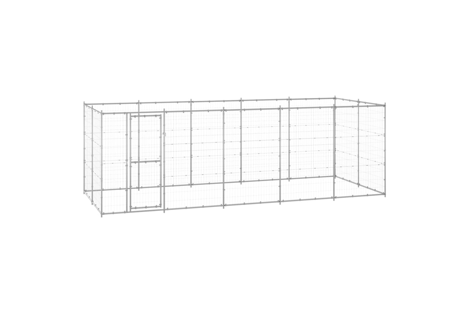 vidaXL 3082309 Outdoor Dog Kennel Galvanised Steel 12.1 M2