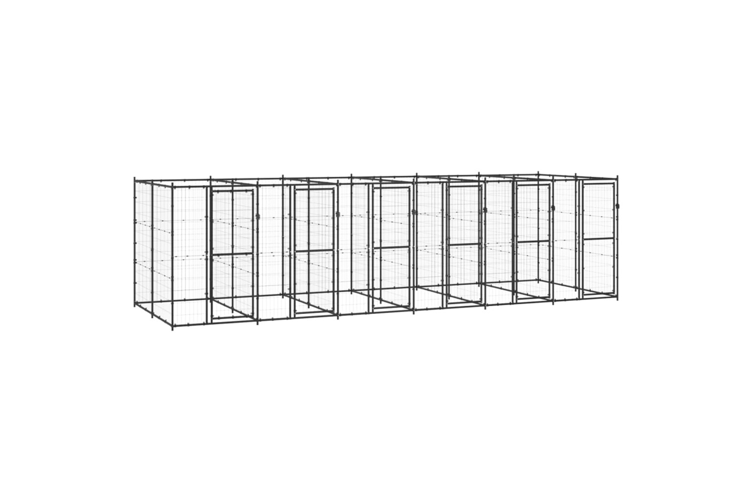 vidaXL 3082264 Outdoor Dog Kennel Steel 14.52 M2