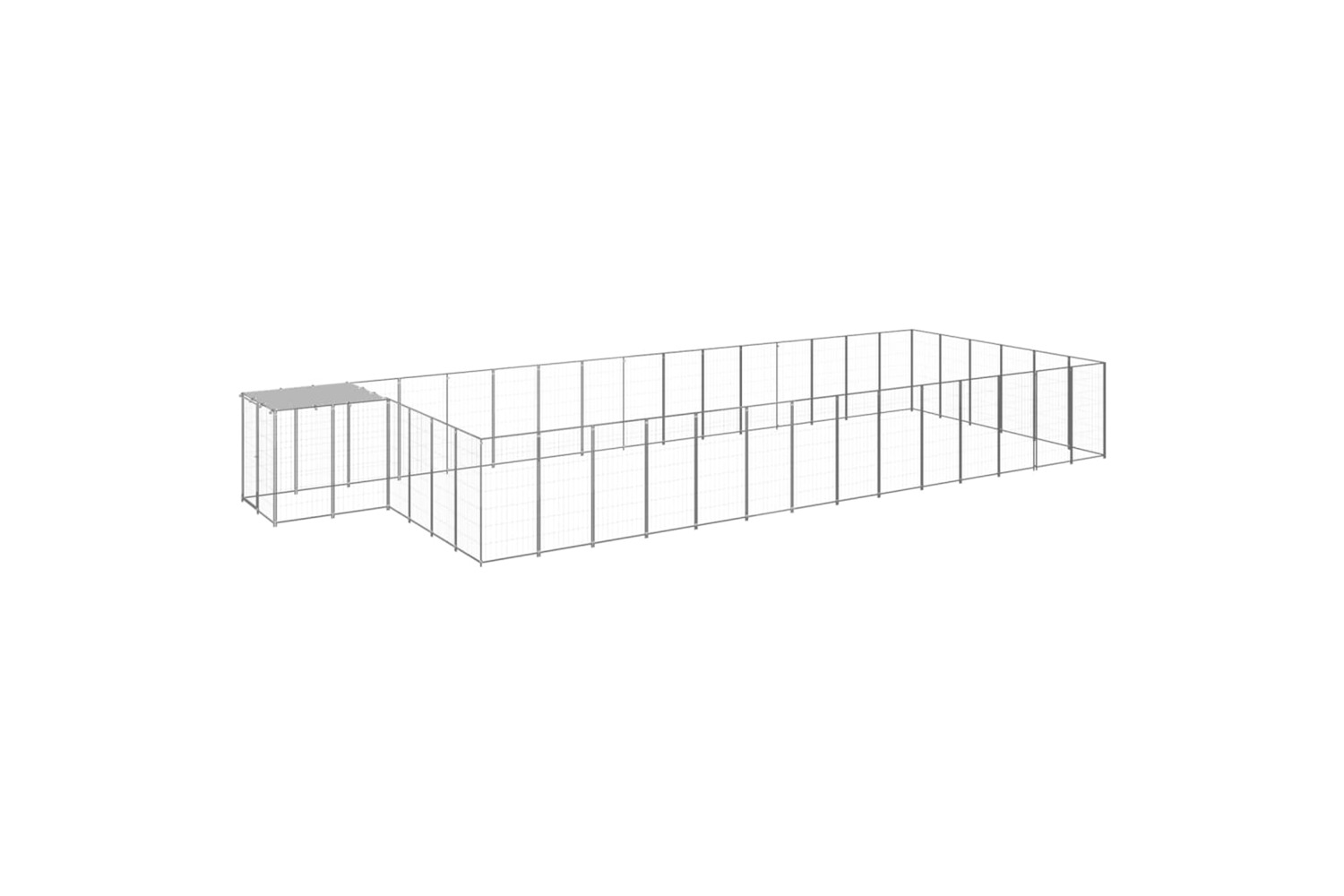 vidaXL 3082224 Dog Kennel Silver 26.62 M2 Steel
