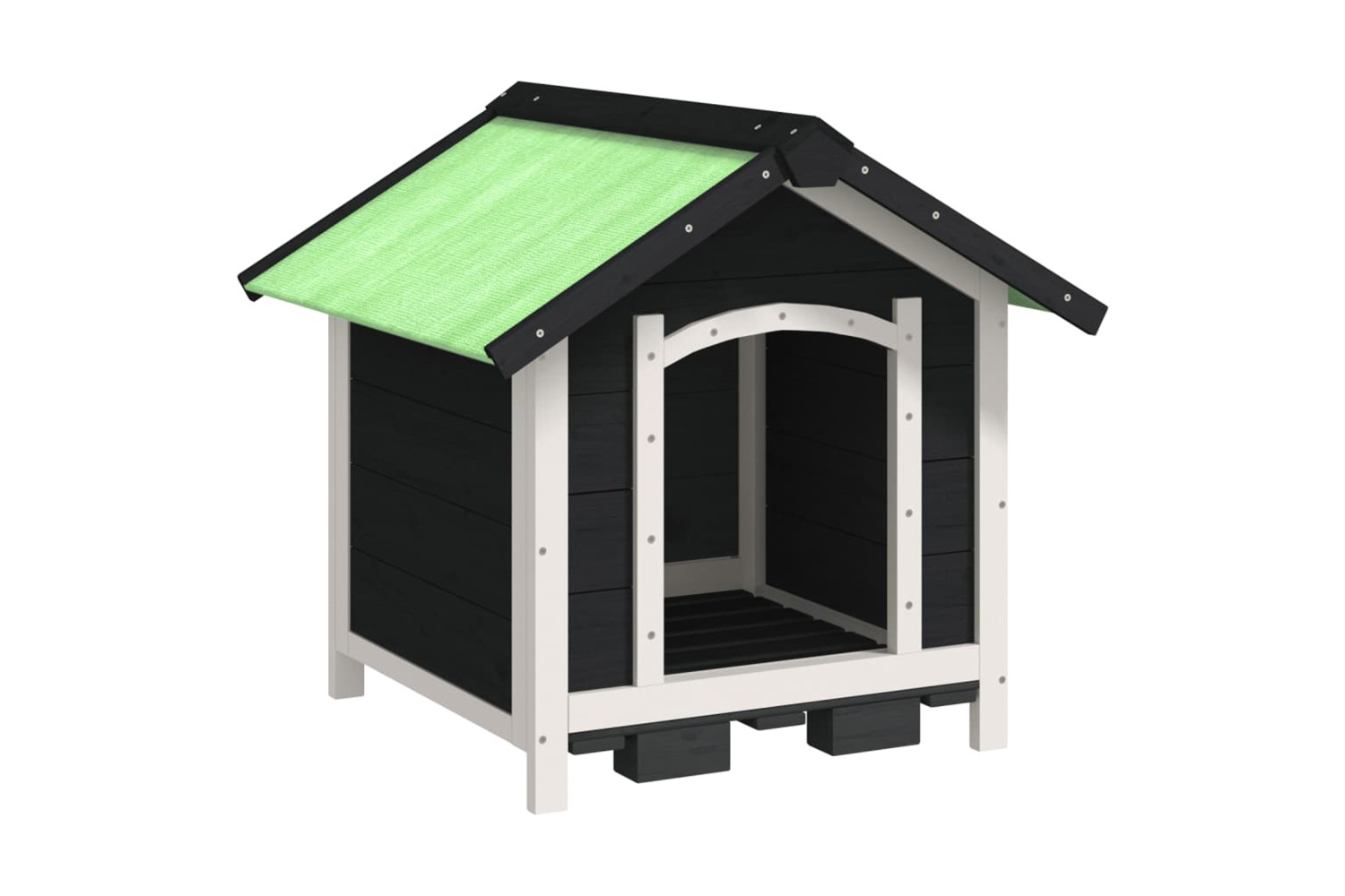 vidaXL 172274 Dog Kennel Grey 65x65x61.5cm Solid Wood Pine