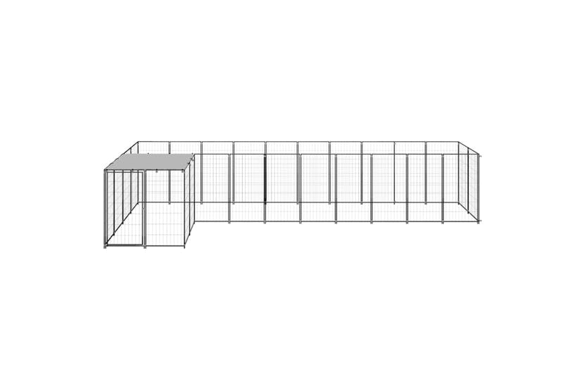 Vidaxl 3082237 Dog Kennel Black 7.26 M2 Steel