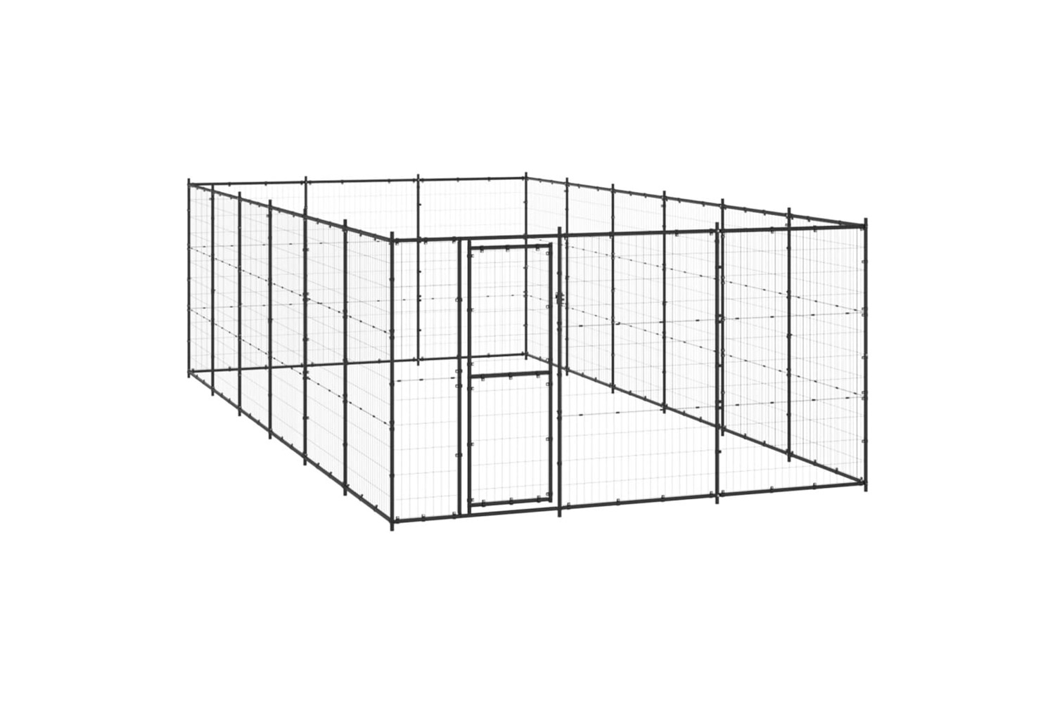 vidaXL 3082323 Outdoor Dog Kennel Steel 21.78 M2