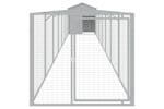 Vidaxl 3189066 Dog House With Roof Light Grey 117x813x123 Cm Galvanised Steel