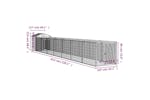 Vidaxl 3189066 Dog House With Roof Light Grey 117x813x123 Cm Galvanised Steel