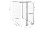 Vidaxl 150800 Outdoor Dog Kennel Galvanised Steel With Roof 110x220x180 Cm