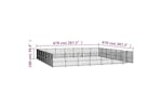 Vidaxl 3124650 Outdoor Dog Kennel Steel 46.1 M2