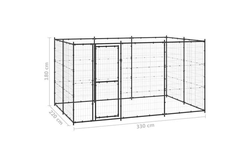 Vidaxl 3082298 Outdoor Dog Kennel Steel 7.26 M2