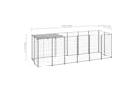 Vidaxl 150786 Dog Kennel Silver 330x110x110 Cm Steel