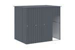 Vidaxl 3189120 Dog House With Run Anthracite 214x457x181 Cm Galvanised Steel