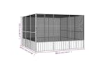 Vidaxl 171553 Bird Cage Grey 302.5x324.5x211.5 Cm Galvanised Steel