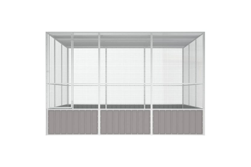 Vidaxl 171553 Bird Cage Grey 302.5x324.5x211.5 Cm Galvanised Steel