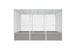 Vidaxl 171553 Bird Cage Grey 302.5x324.5x211.5 Cm Galvanised Steel